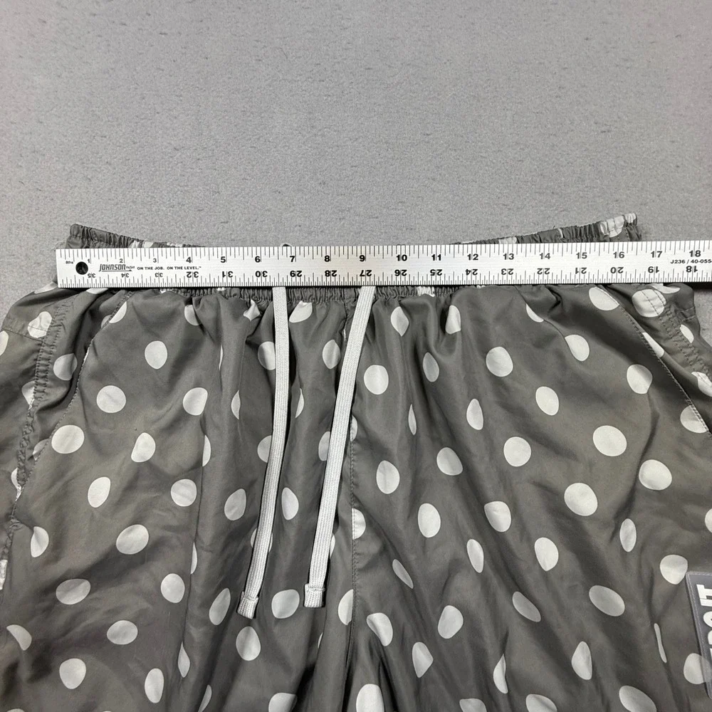 Nike Mens Gray White Polka Dot Just Do It Shorts XXL Mesh Lined Drawstring